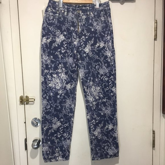 VINTAGE GAP FLORAL JEANS SIZE 12 - Picture 3 of 7